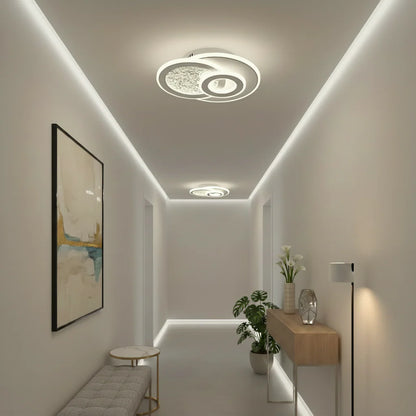 Lustra LED KOMPACTO 34W, 3 Cercuri, lumina Rece/Calda/Neutra, Alb