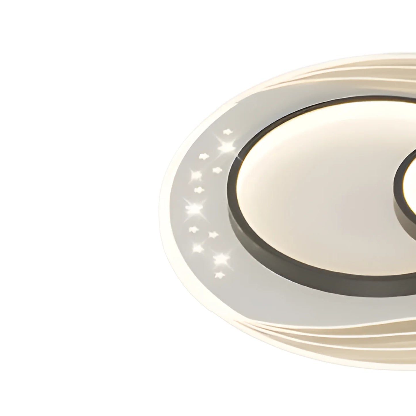 Lustra LED cu telecomanda SERPENTA 125W, Rotunda, lumina Rece/Calda/Neutra, Dimabila, Negru