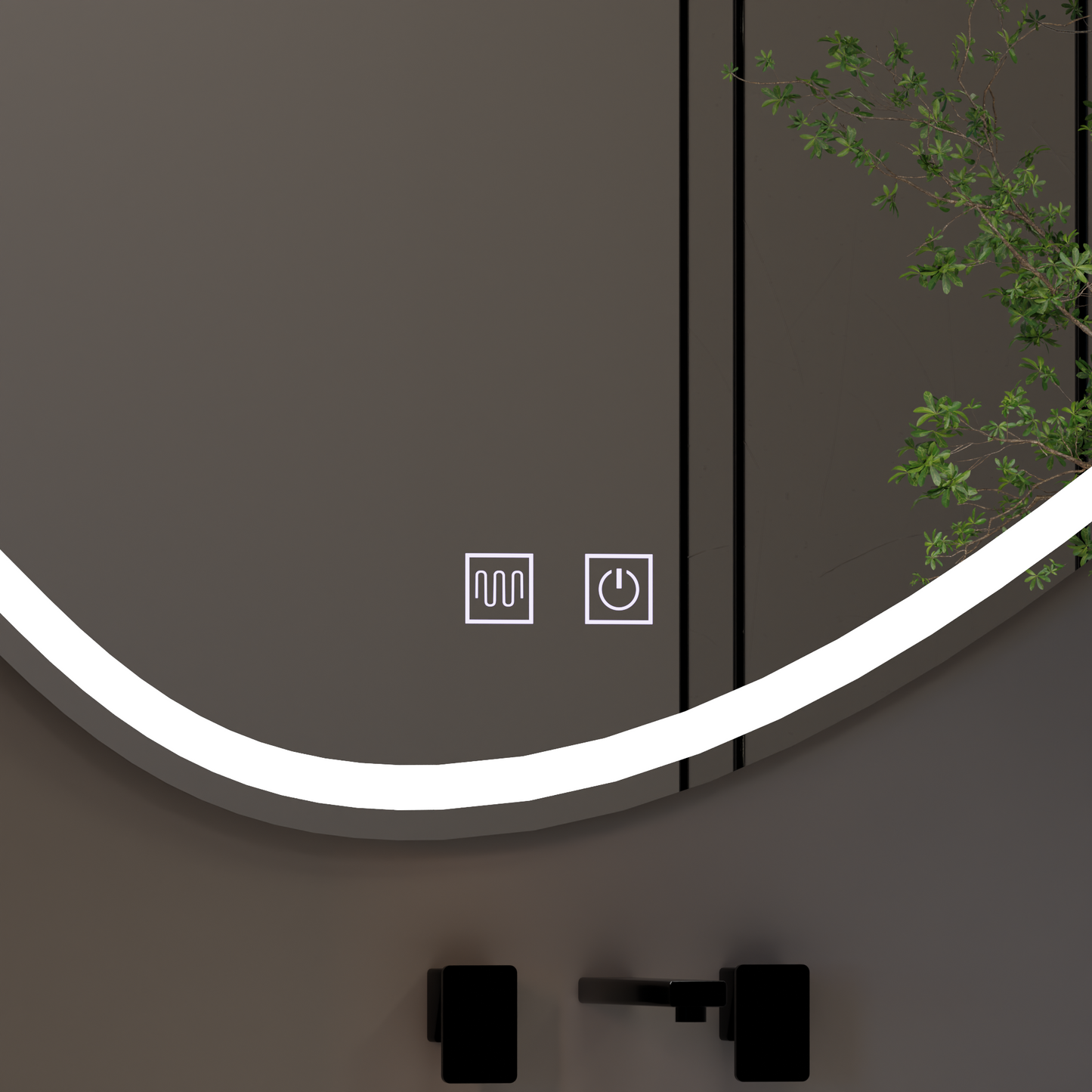 Oglinda LED Touch Quassare, Sistem Dezaburire 90x65 cm – oglindă LED, 90x65 cm, 65 cm – RegalStore, iluminat interior