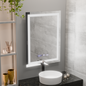 Oglinda LED Rectangulara 60x80cm Verite MotionGlow Marcello, Sistem Dezaburire, Termometru & Ceas, Dimabila