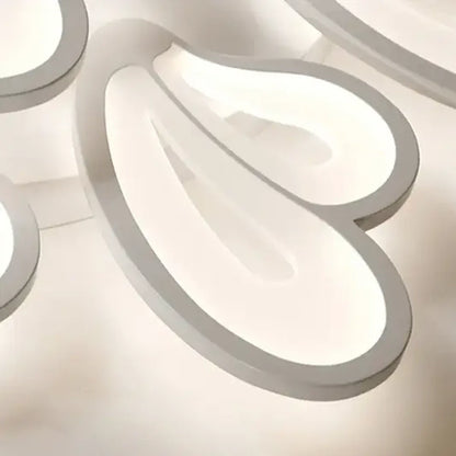 Lustra LED cu telecomanda BLOSSOM, 60W, 5 Petale, lumina Rece/Calda/Neutra, Dimabila, Alb