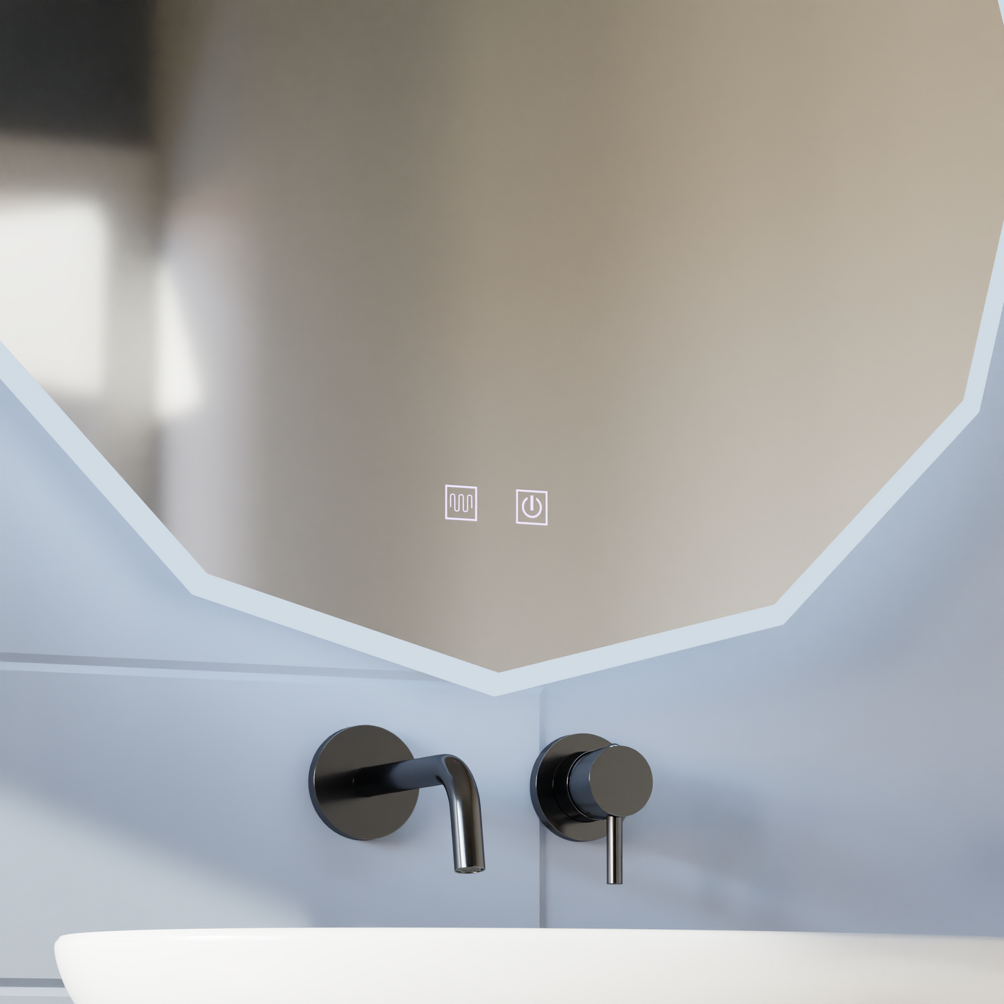 Oglinda LED Touch Lichtkreis, 70x70 cm