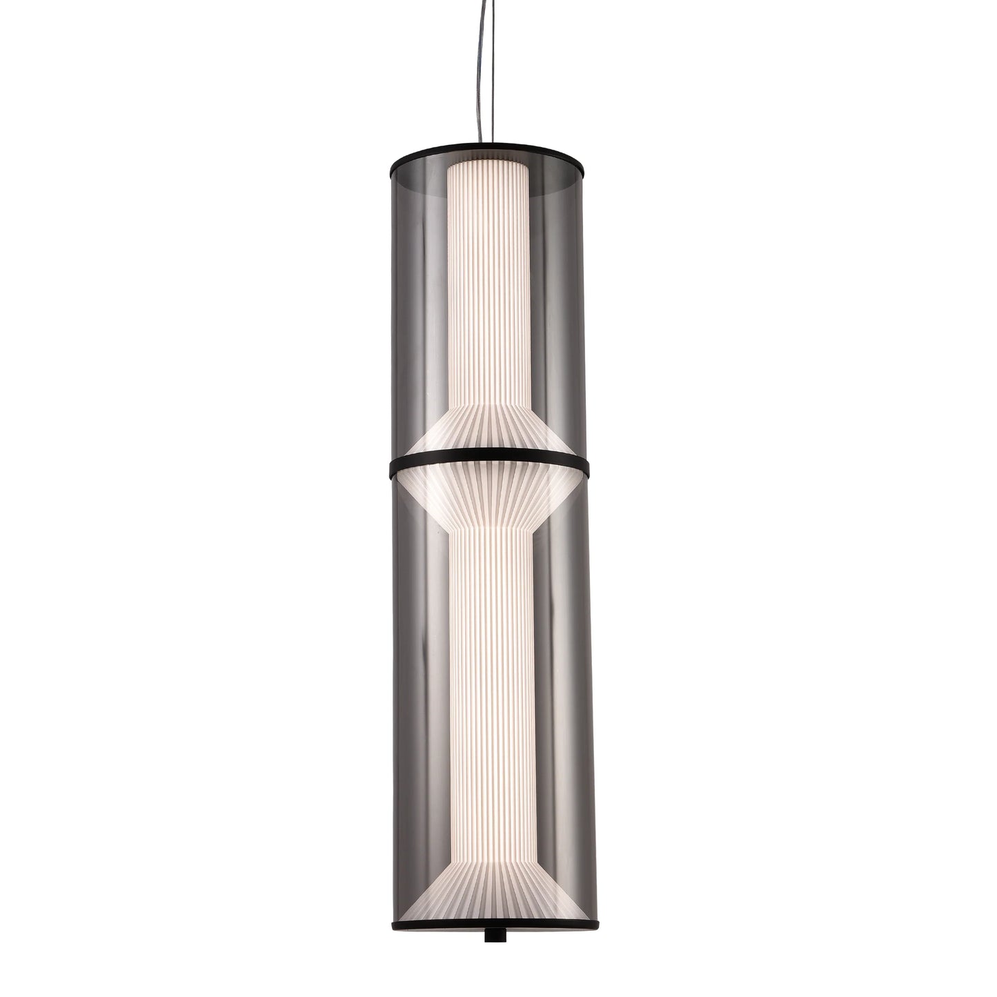 Lustra LED Suspendata cu Telecomanda 48W, LM511/2BK, Inaltime Reglabila, Lumina Calda/Rece/Neutra, Negru, Metal