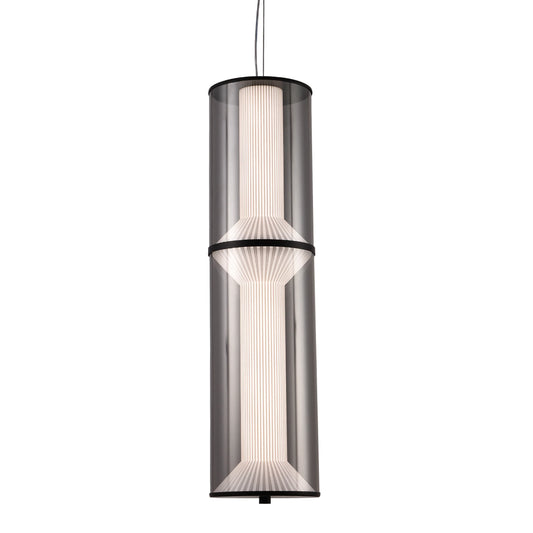 Lustra LED Suspendata cu Telecomanda 48W, LM511/2BK, Inaltime Reglabila, Lumina Calda/Rece/Neutra, Negru, Metal