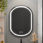 Oglinda LED Ovala 50x80cm VETRO Touch Sistem Dezaburire Dimabila, Rama Neagra