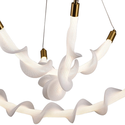 Lustra LED Suspendata Acril LT760/3GD, 28W, Lumina Calda/Neutra/Rece 3000/4000/6000K, Alb, Inaltime Reglabila, Metal si Acril