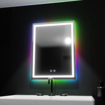 Oglinda LED Rectangulara 60X80cm, Spectrum Touch, RGB, Sistem Dezaburire