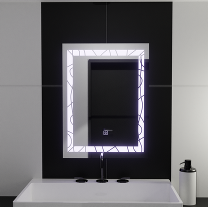 Oglinda LED Rectangulara 60x80cm Deco Frame Basic Touch