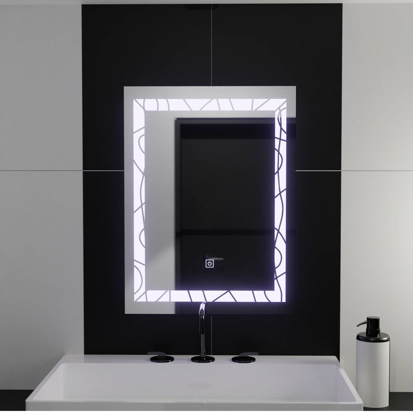 Oglinda LED Rectangulara 60x80cm Deco Frame Basic Touch