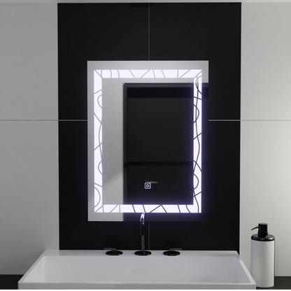 Oglinda LED Rectangulara 60x80cm Deco Frame Basic Touch