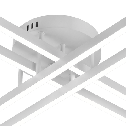 Lustra LED cu Telecomanda GIO, 43W, 4 Elemente, Lumina Rece/Clada/Neutra, Dimabila, Alb