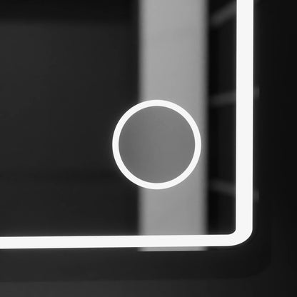 Oglinda LED Rectangulara 120x80 Aura Riflesso Puro MotionGlow Marcello, Sistem Dezaburire, Termometru si Ceas, Dimabila