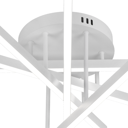 Lustra LED cu Telecomanda GIO, 65W, 5 Elemente, Lumina Rece/Clada/Neutra, Dimabila, Alb