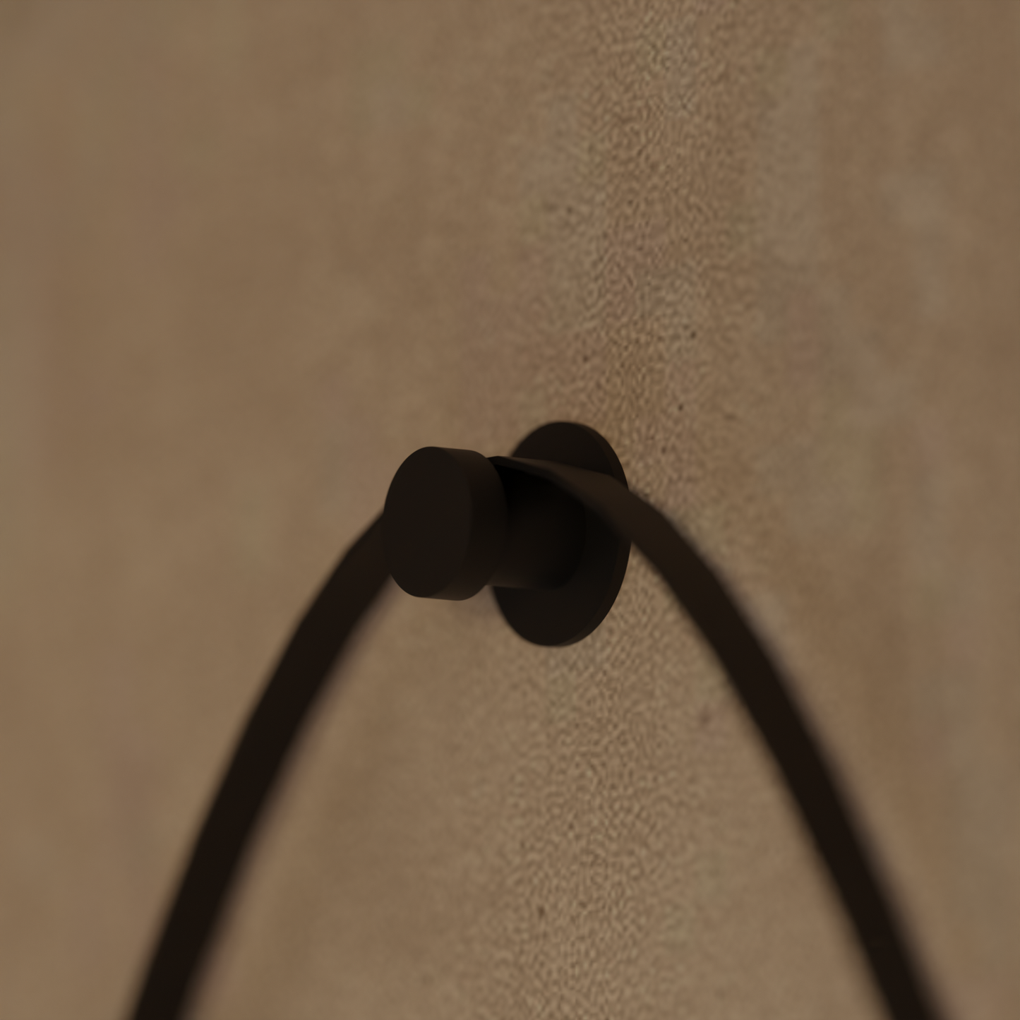 Oglinda LED Rotunda 60cm Rama Neagra, Suspendata Basic Touch