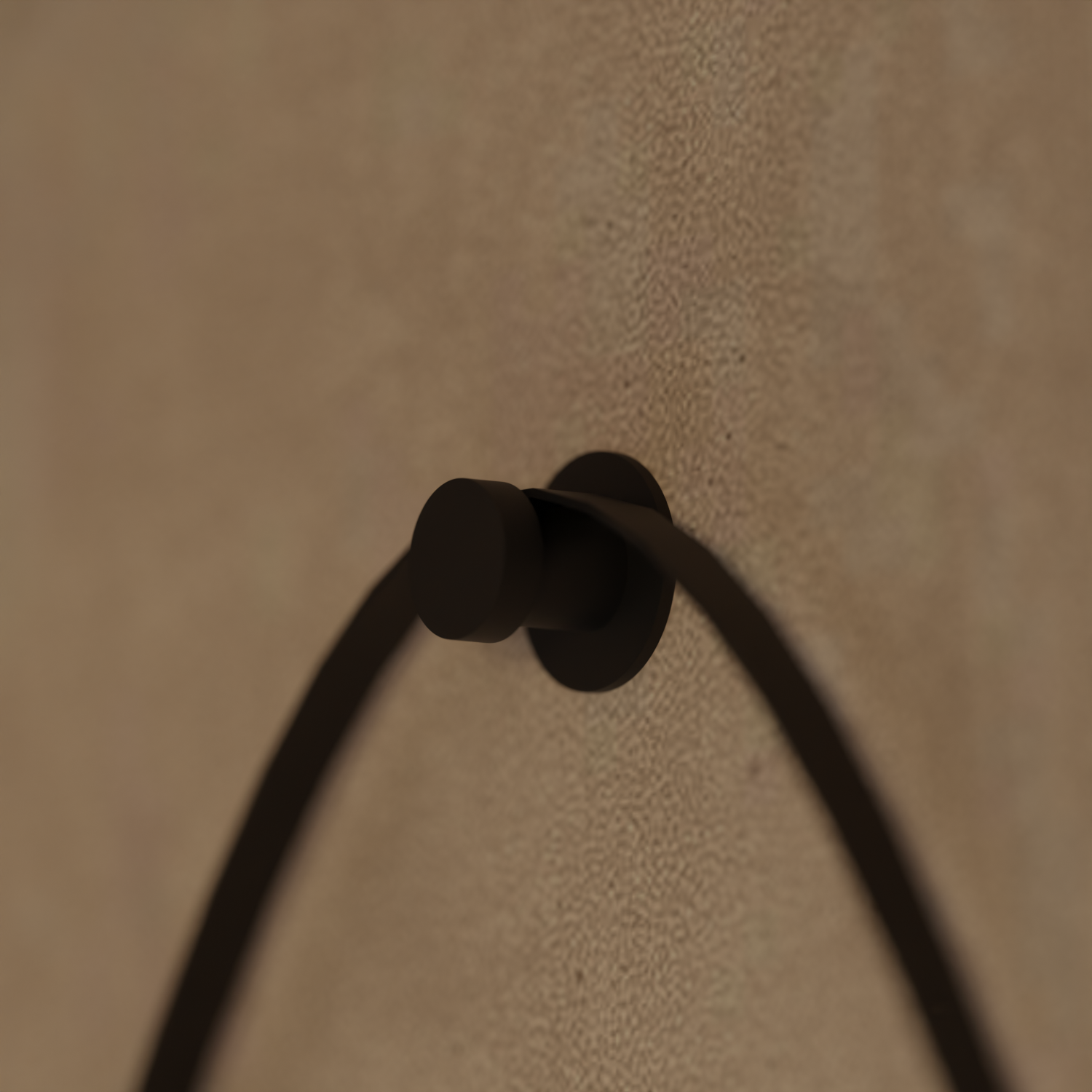 Oglinda LED Rotunda 60cm Rama Neagra, Suspendata Basic Touch