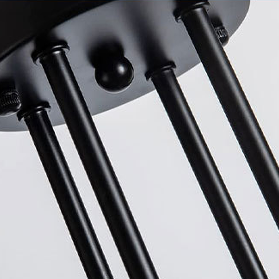 Lustra Modernist Octa 8, 8x E27, Negru, Design Modern – lustră LED, culoare neagră, design modern – RegalStore, iluminat