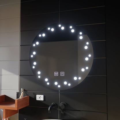 Oglinda LED Touch Ivory, Sistem Dezaburire, Diametru 60cm, Lumina Rece 6000K