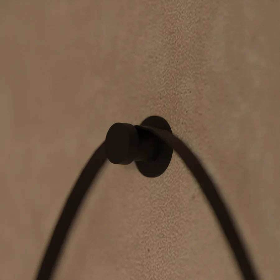 Oglinda LED Rotunda 50 Celeste Majeste Noir Eleve MotionGlow Marcello, Curea Piele Ecologica, Sistem Dezaburire, Termometru si Ceas, Dimabila