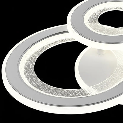 Lustra LED SQUARE 36W, 3 Cercuri, lumina Rece/Calda/Neutra, Alb