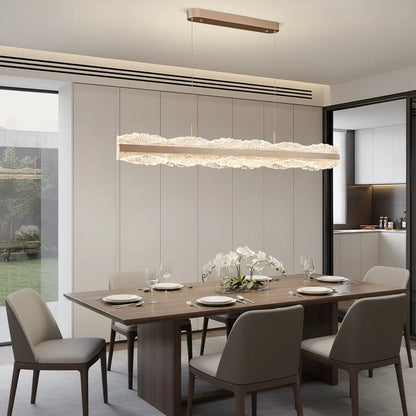 Lustra LED suspendata cu telecomanda RENZO 92W, lumina Rece/Calda/Neutra, Dimabila,Inaltime Reglabila, Auriu