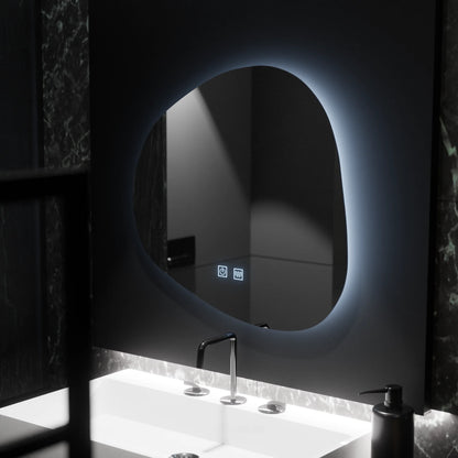 Oglinda LED Organica 60x60cm, Duna Touch, Sistem Dezaburire, Dimabila