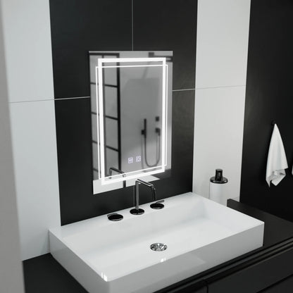 Oglinda LED Rectangulara, 60x80cm, KOVEN Touch, Sistem Dezaburire,Dimabila