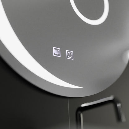 Oglinda LED Rotunda, 60cm, Orbis Touch, Sistem Dezaburire,Dimabila