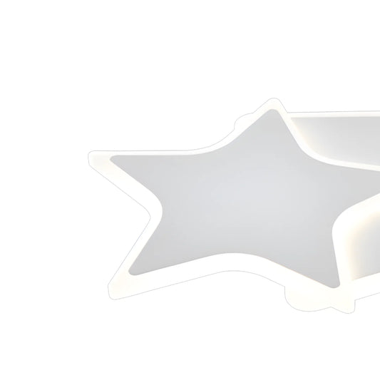 Lustra LED cu telecomanda 41W, Stele, lumina Rece/Calda/Neutra, Dimabila, Alb