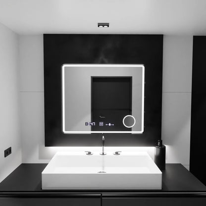 Oglinda LED Senzor Rondelis Sistem Dezaburire si Ceas 80X60 cm Colectia Marcello Funghi