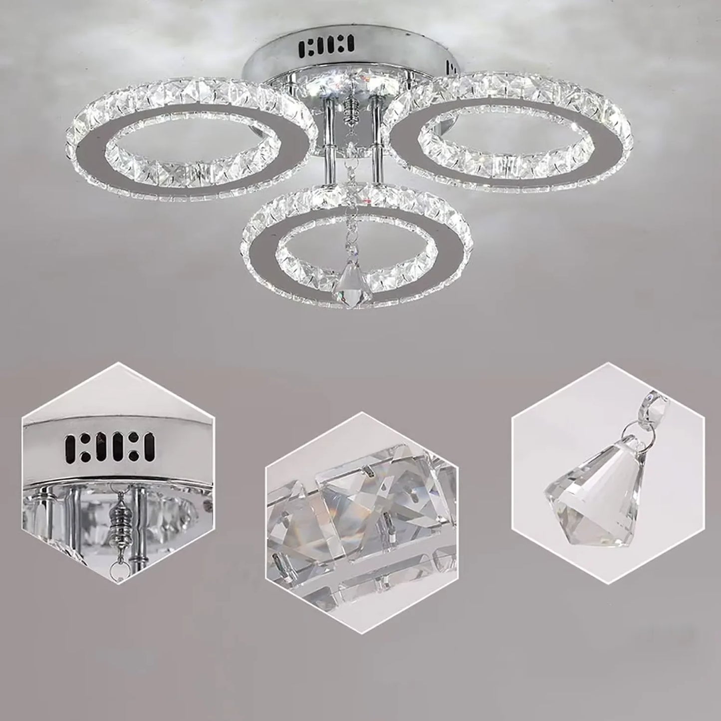 Lustra LED cu Telecomanda Cristal Alanubis 37W