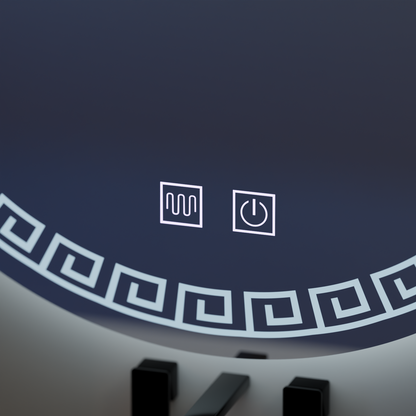 Oglinda LED Rotunda, 80cm, Orhina Touch, Sistem Dezaburire, Dimabila, E40S/80X80 – oglindă LED, 80x80 cm, 80 cm – RegalS