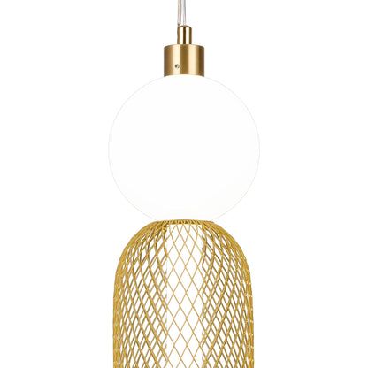 Lustra LED Suspendata LM550/2GD, 11W, Lumina 3000/4000/6000K, Auriu, Inaltime Reglabila
