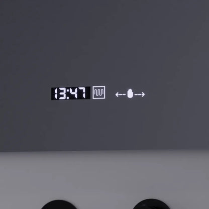 Oglinda LED Rectangulara 80x60 Precision MotionGlow Marcello, Lupa Cosmetica, Sistem Dezaburire, Termometru si Ceas, Dimabila