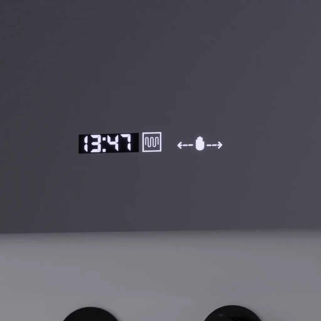 Oglinda LED Rectangulara 80x60 Precision MotionGlow Marcello, Lupa Cosmetica, Sistem Dezaburire, Termometru si Ceas, Dimabila