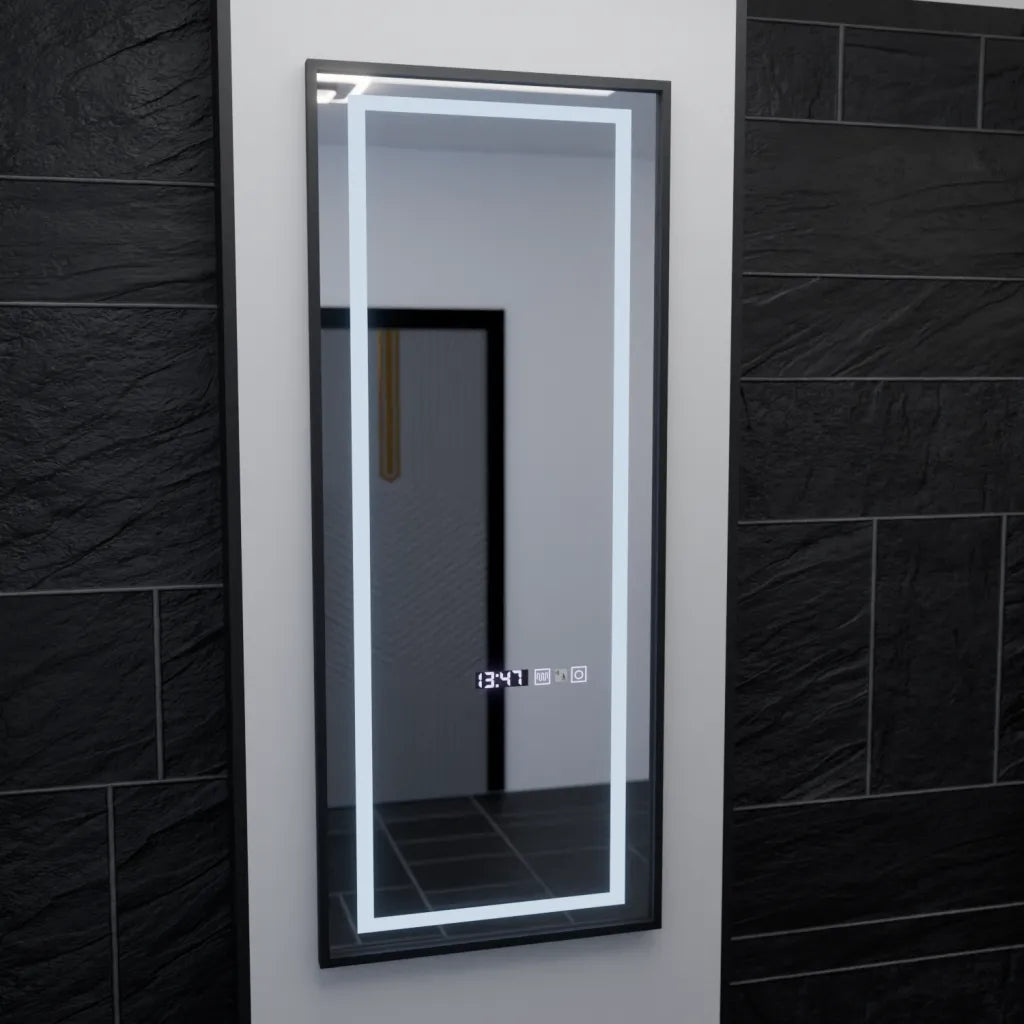 Oglinda LED Rectangula, 60x150cm, Bianca Senzor Radar Marcello, Sistem Dezaburire, Ceas & Termometru, Dimabila, Dressing