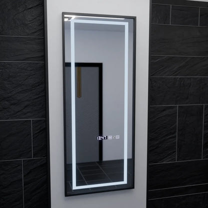 Oglinda LED Rectangula, 60x150cm, Bianca Senzor Radar Marcello, Sistem Dezaburire, Ceas & Termometru, Dimabila, Dressing Couture
