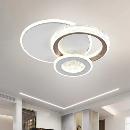 Lustra LED NYXORA 45W, 3 Cercuri, lumina Rece/Calda/Neutra, Negru