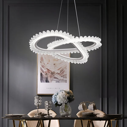 Lustra LED cu Telecomanda LT187WH, Cristal si Metal, 52W, Dimabila, Inaltime Reglabila, lumina Rece/Calda/Neutra, Iluminat Luxos