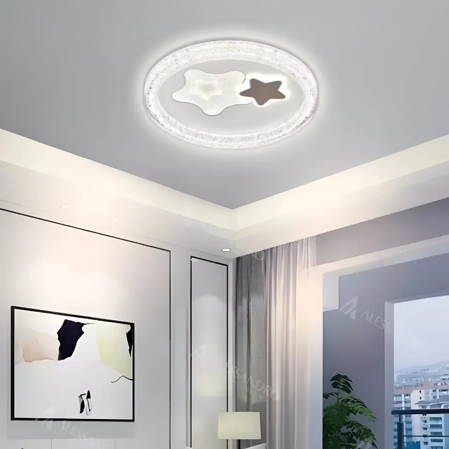 Lustra LED SKYForma Nexen, 160W, lumina Rece/Calda/Neutra, Negru