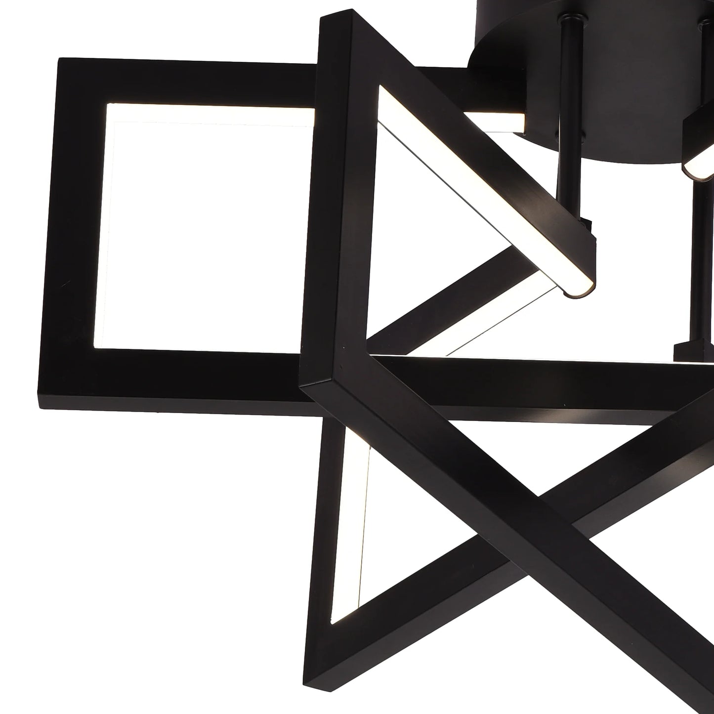 Lustra LED cu telecomanda 73W, 3 Elemente, lumina Rece/Calda/Neutra, Dimabila, Negru, LT750/3BK