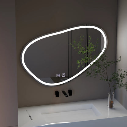 Oglinda LED Touch Quassare, Sistem Dezaburire 90x65 cm
