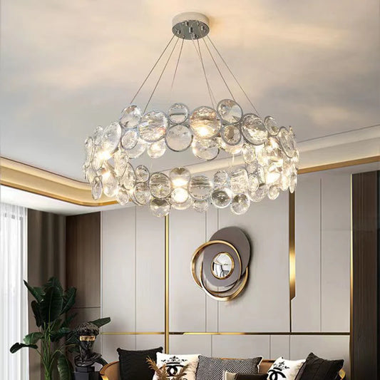 Candelabru Cristal Angelica 6XE14 Argintiu