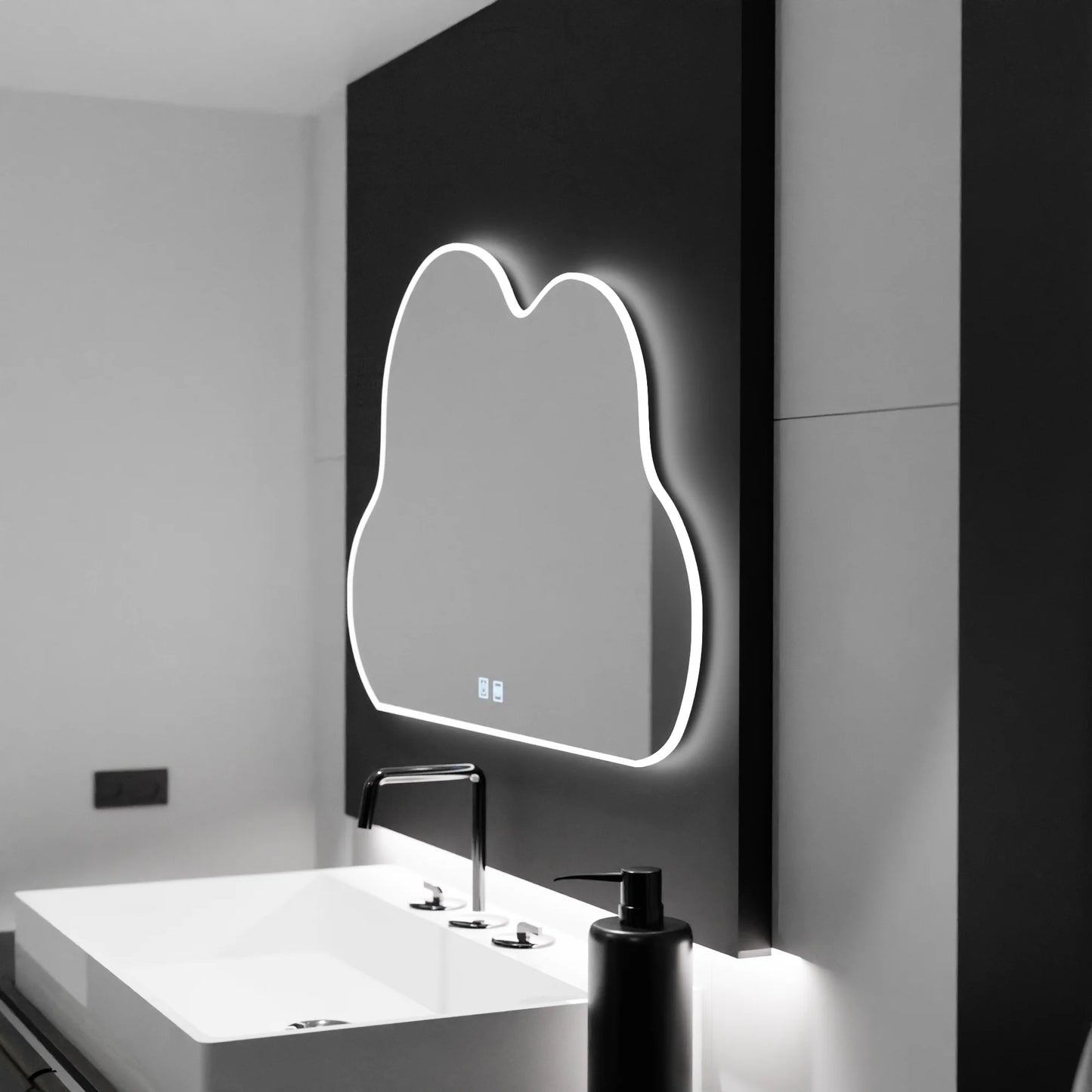 Oglinda LED Nor 60x40cm, Nuvola Touch, Sistem Dezaburire, Dimabila