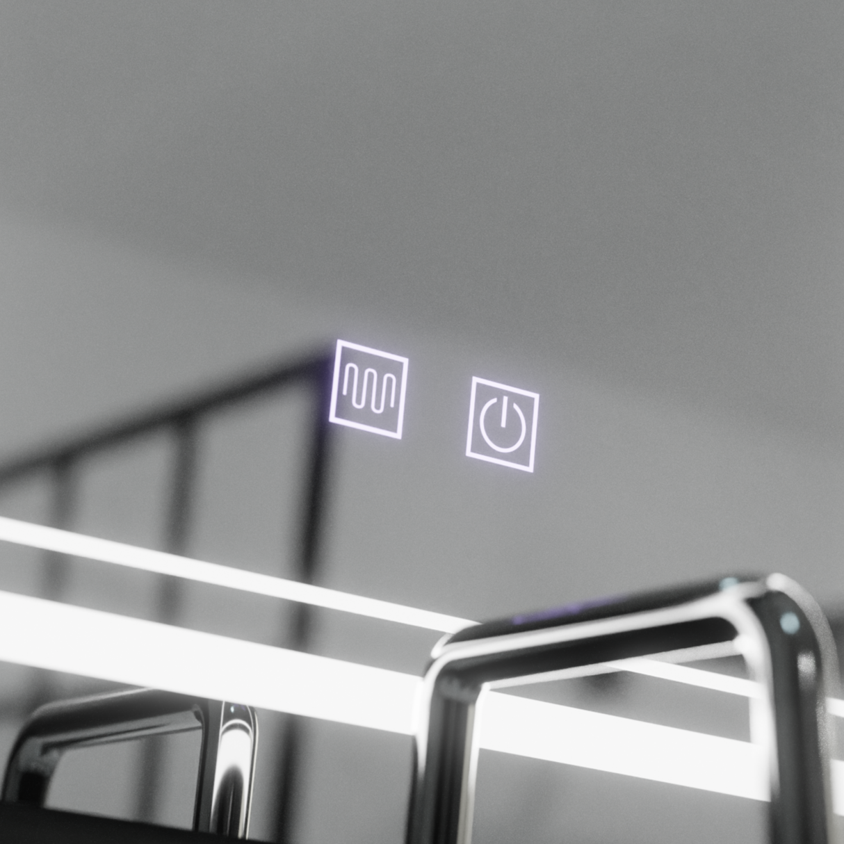 Oglinda LED Rectangulara, 80x60cm, KOVEN Touch, Sistem Dezaburire,Dimabila