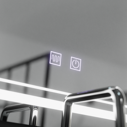 Oglinda LED Rectangulara, 80x60cm, KOVEN Touch, Sistem Dezaburire,Dimabila