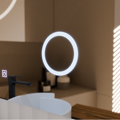 Oglinda LED Rectangulara, 80x60cm, Linea Touch, Sistem Dezaburire, Dimabila – oglindă LED, 80x60 cm, 60 cm – RegalStore,