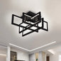 Lustra LED cu telecomanda 98W, 4 Elemente, lumina Rece/Calda/Neutra, Dimabila, Negru