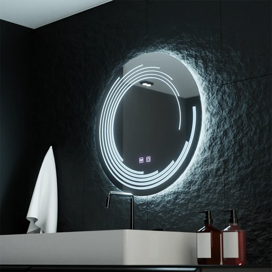Oglinda LED Rotunda 70cm Lira Verita Touch Sistem Dezaburire Dimabila