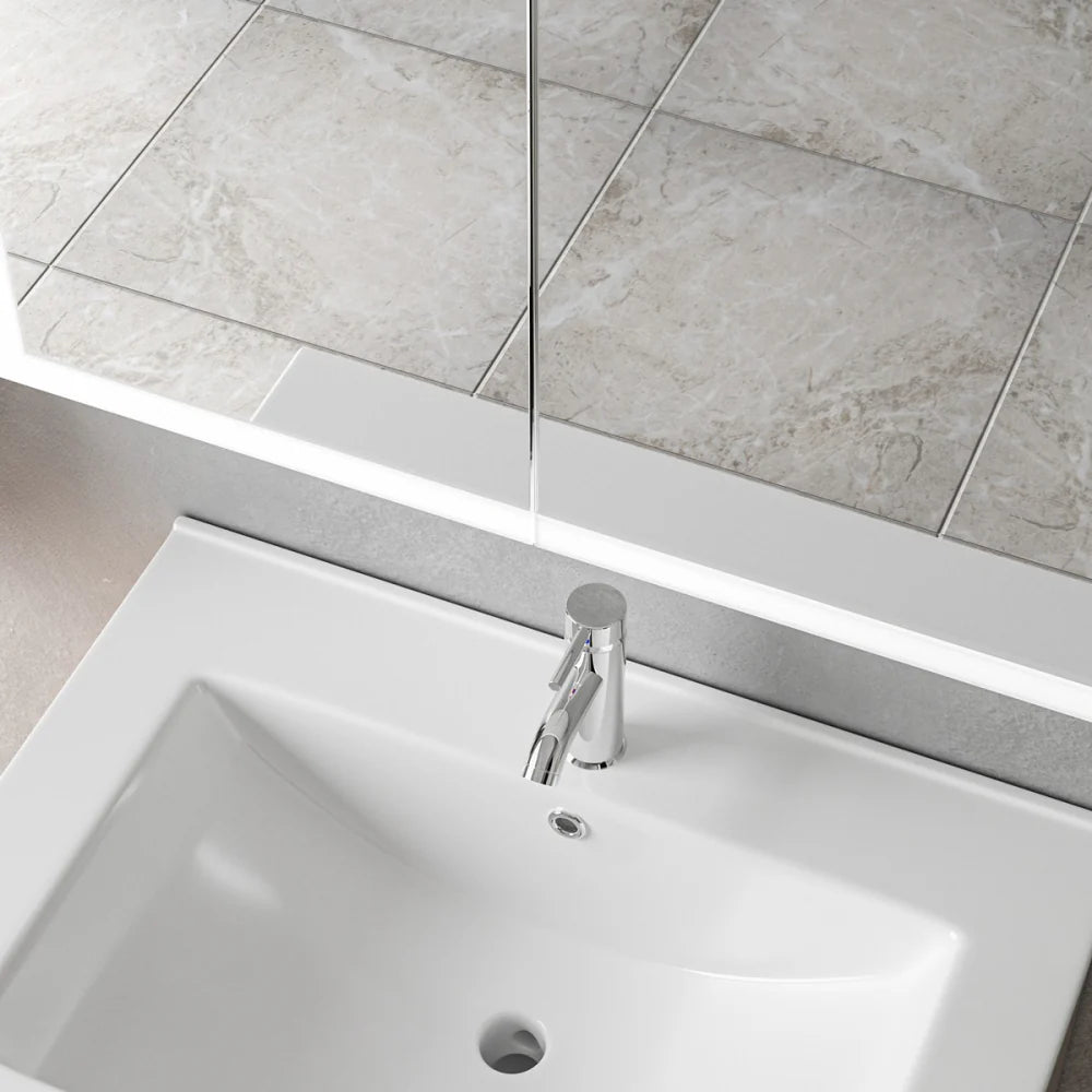 Oglinda LED cu Dulap MODA 60x70 cm Alb – Iluminare Perimetrala si Senzor Touch