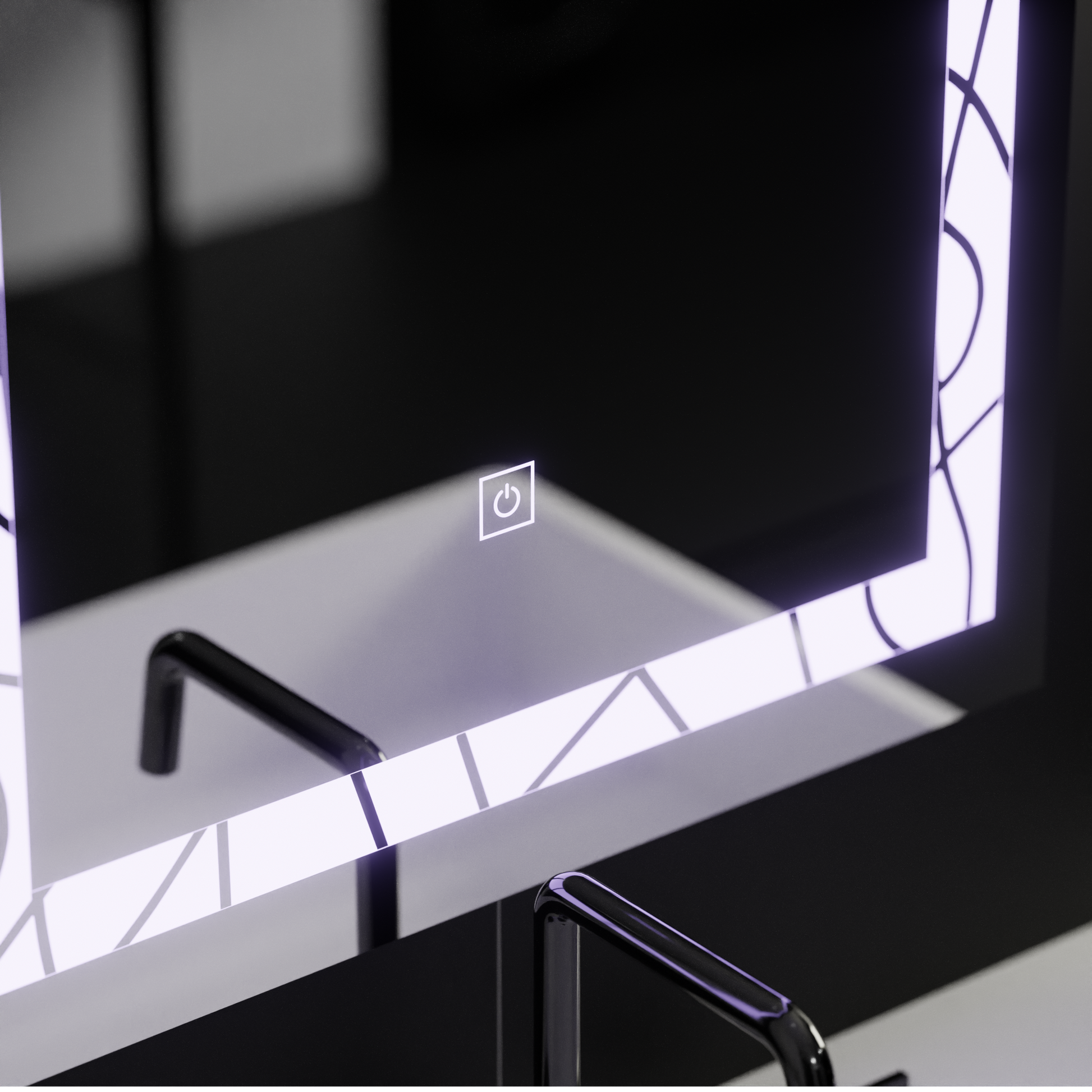 Oglinda LED Rectangulara 60x80cm Deco Frame Basic Touch – oglindă LED, 60x80 cm, 80 cm – RegalStore, iluminat interior